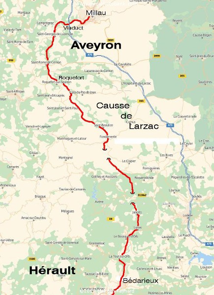 Béziers to Millau by Train