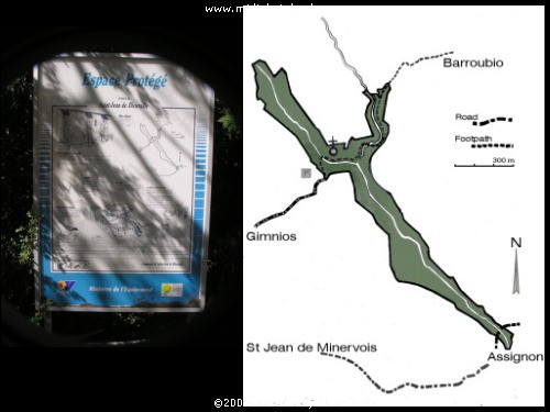 Canyon et L'eglise de St-Jean de Dieuvaille