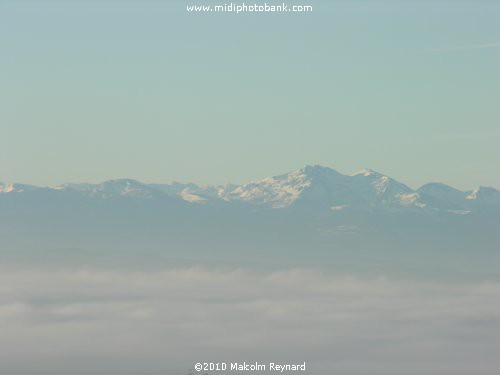 The Pyrenées, as seen from the Montagne Noir