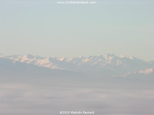 The Pyrenées, as seen from the Montagne Noir