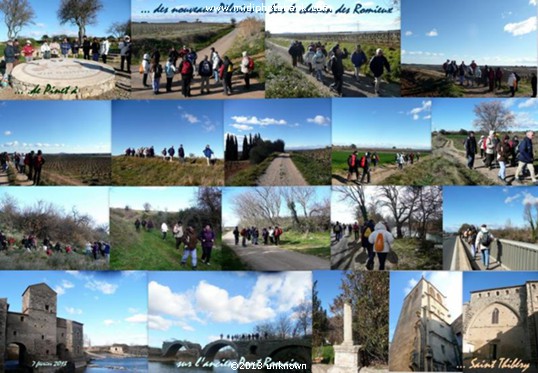 Chemin de Compostela - Pinet à St Thibéry sur Lo Camin Romieu